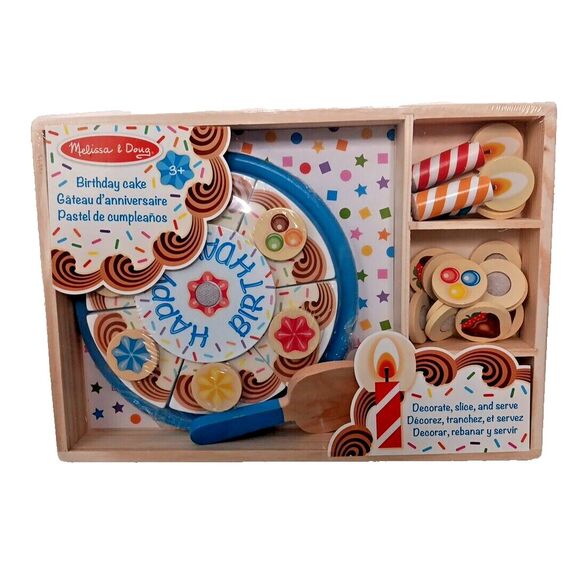 Melissa & Doug Other - Melissa & Doug Wooden Birthday Cake Set New Toy play Set Socialization Educate